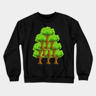 Natural Look Jungle Trees Crewneck Sweatshirt